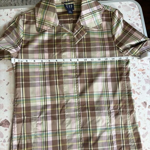 Gap plaid long trench water resistant raincoat - Picture 7 of 12